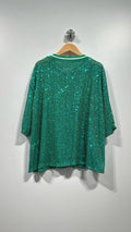 08 GRØN Paliettop Glitter