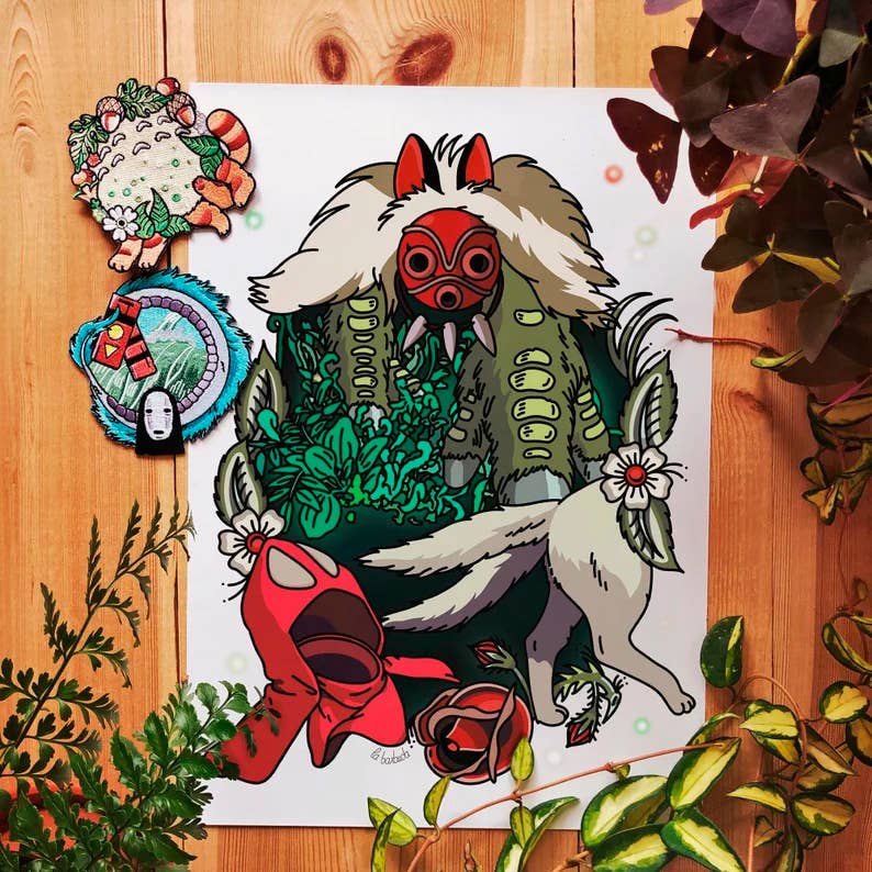 RAISED BY WOLVES Mononoke Strygemærke, stylinginspiration med broderede mærker fra La Barbuda