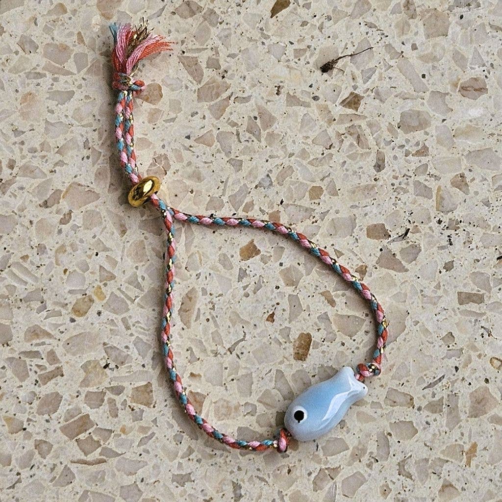 CYANBLÅ FISK Charm Armbånd