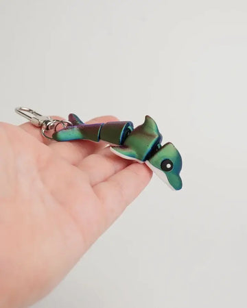 FARVERIG DELFIN Antistress Nøglering