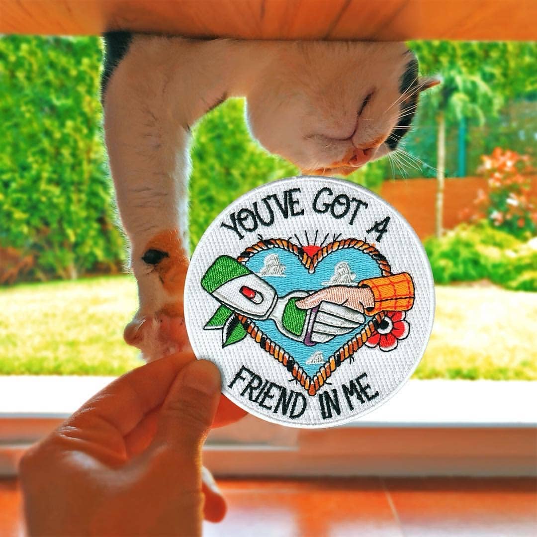 YOU'VE GOT A FRIEND IN ME Strygemærke, stylinginspiration med broderede mærker fra La Barbuda