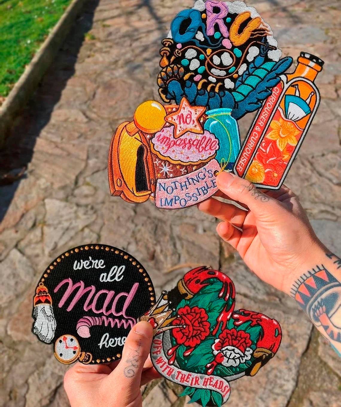 WE'RE ALL MAD HERE Strygemærke, stylinginspiration med broderede mærker fra La Barbuda