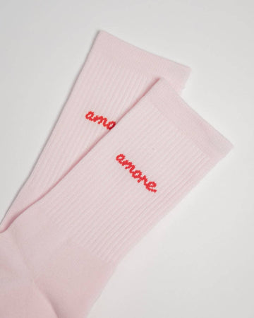 AMORE Lyserøde Strømper: 43-46
