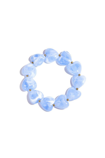 LYSEBLÅT HJERTE Armbånd