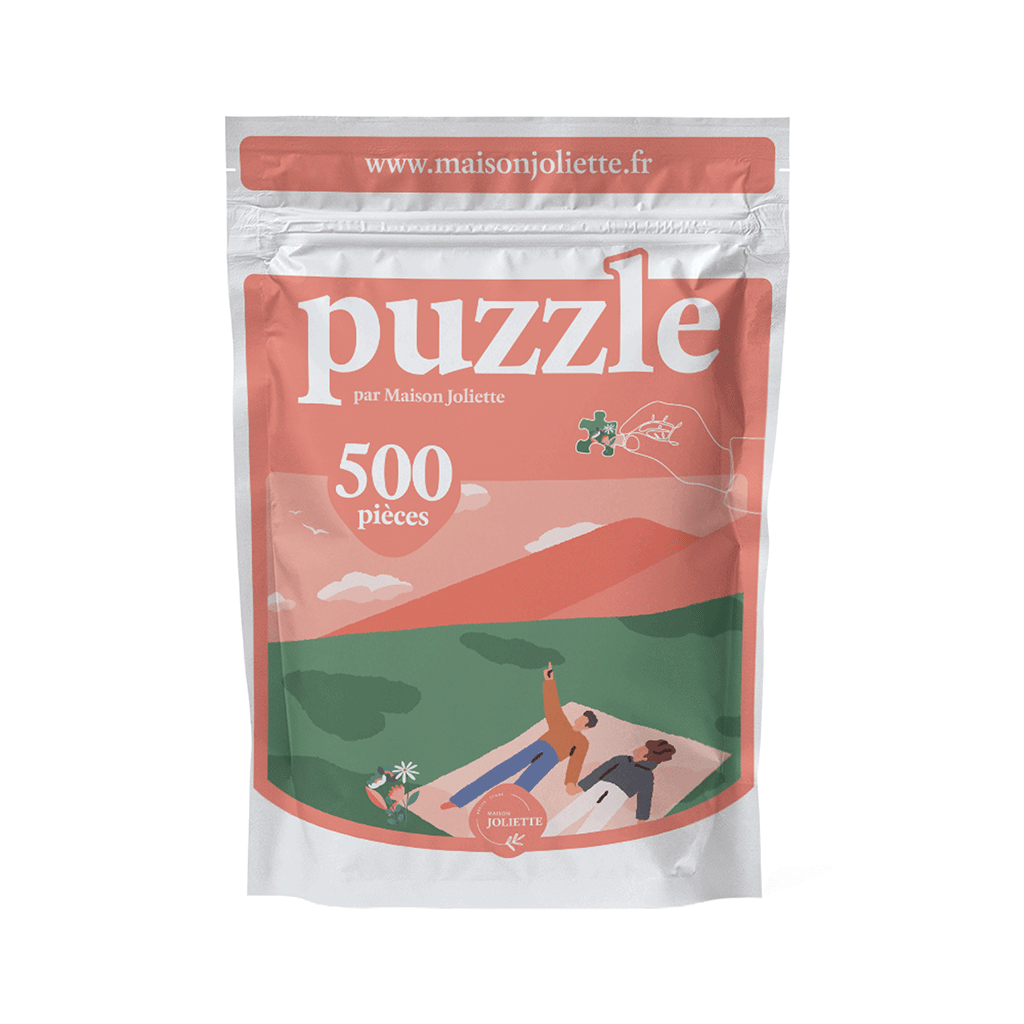 LOVE IS IN THE AIR Puslespil med 500 brikker – opbevaringsposens forside