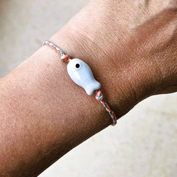 CYANBLÅ FISK Charm Armbånd
