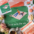 LOVE IS IN THE AIR Puslespil med 500 brikker – puslespil under samling med pose og motivkort