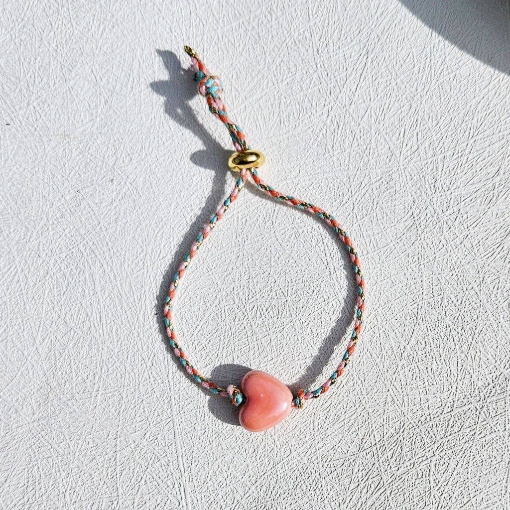 PINK HJERTE Charm Armbånd