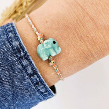 GRØN ELEFANT Charm Armbånd