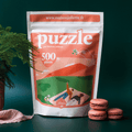 LOVE IS IN THE AIR Puslespil med 500 brikker – opbevaringspose med macarons