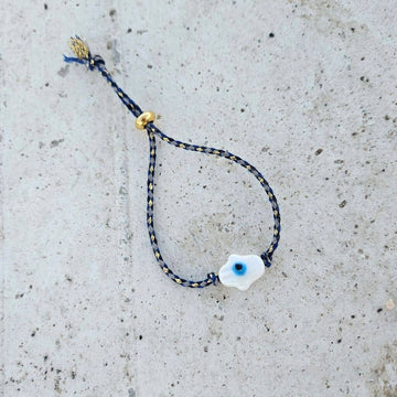 HVID HAMSAHÅND Charm Armbånd