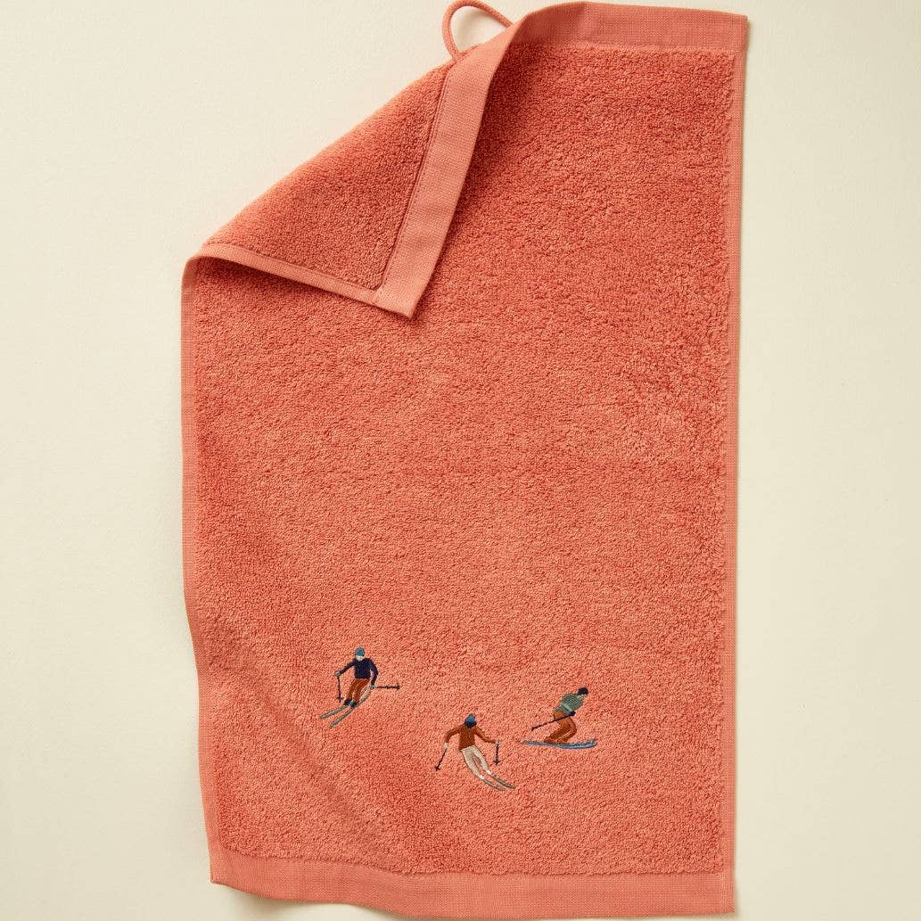 AFTER SKI rosa gæstehåndklæde 30x50 cm