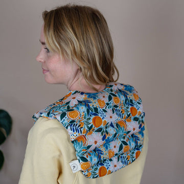 APPELSIN varmepude til nakke og skuldre fyldt med økologisk spelt