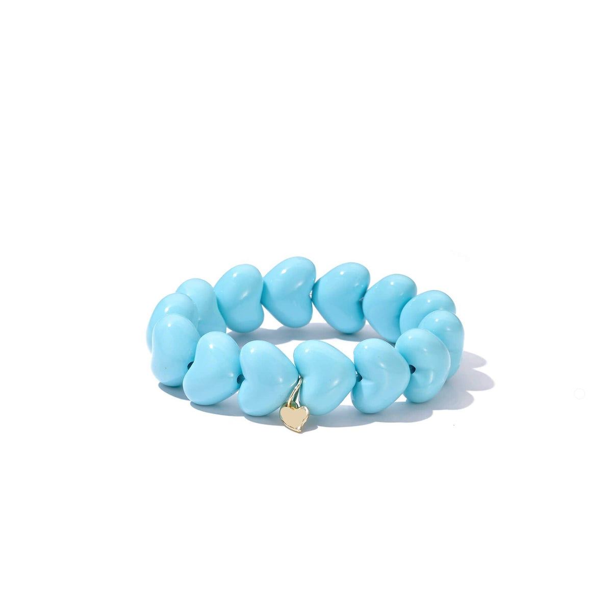 BLÅ CHUNKY HJERTE Armbånd