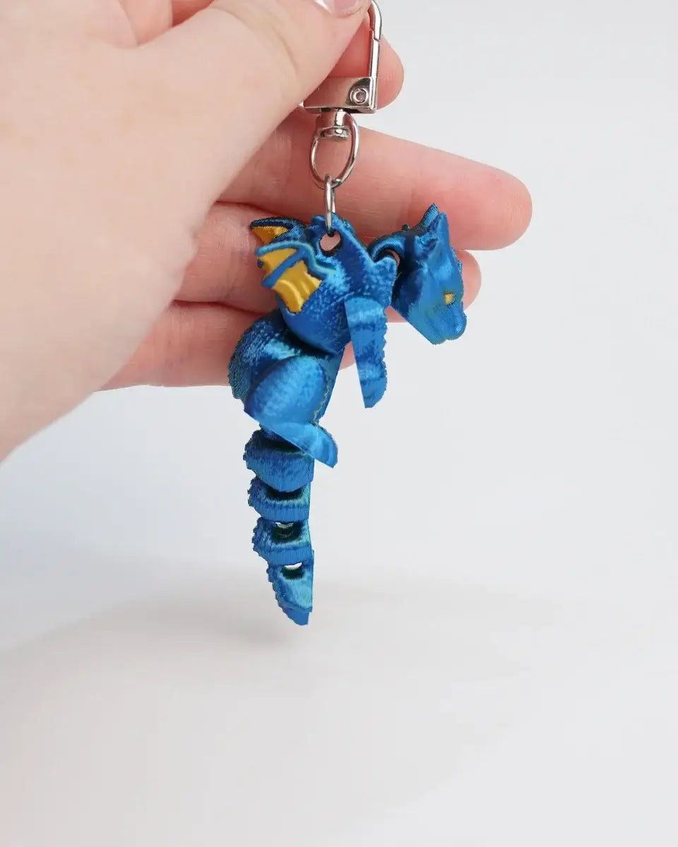 BLÅ DRAGE Antistress Nøglering fidget