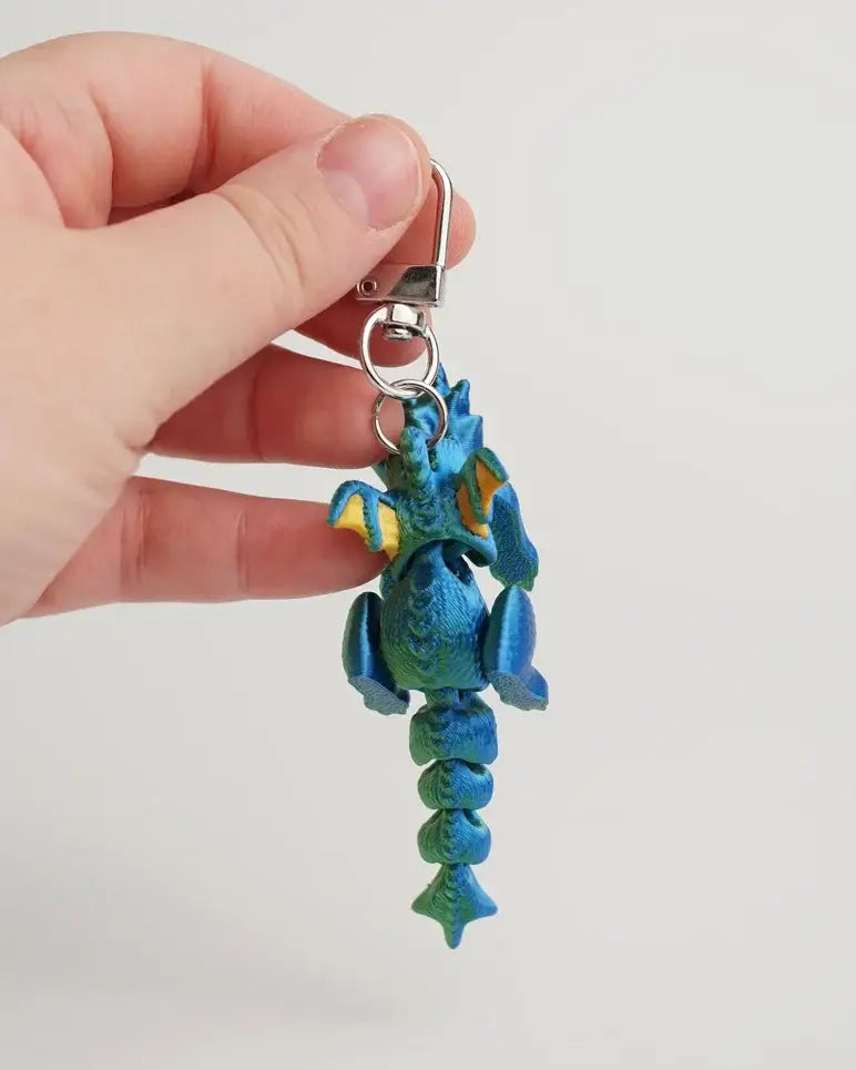BLÅ DRAGE Antistress Nøglering fidget toy