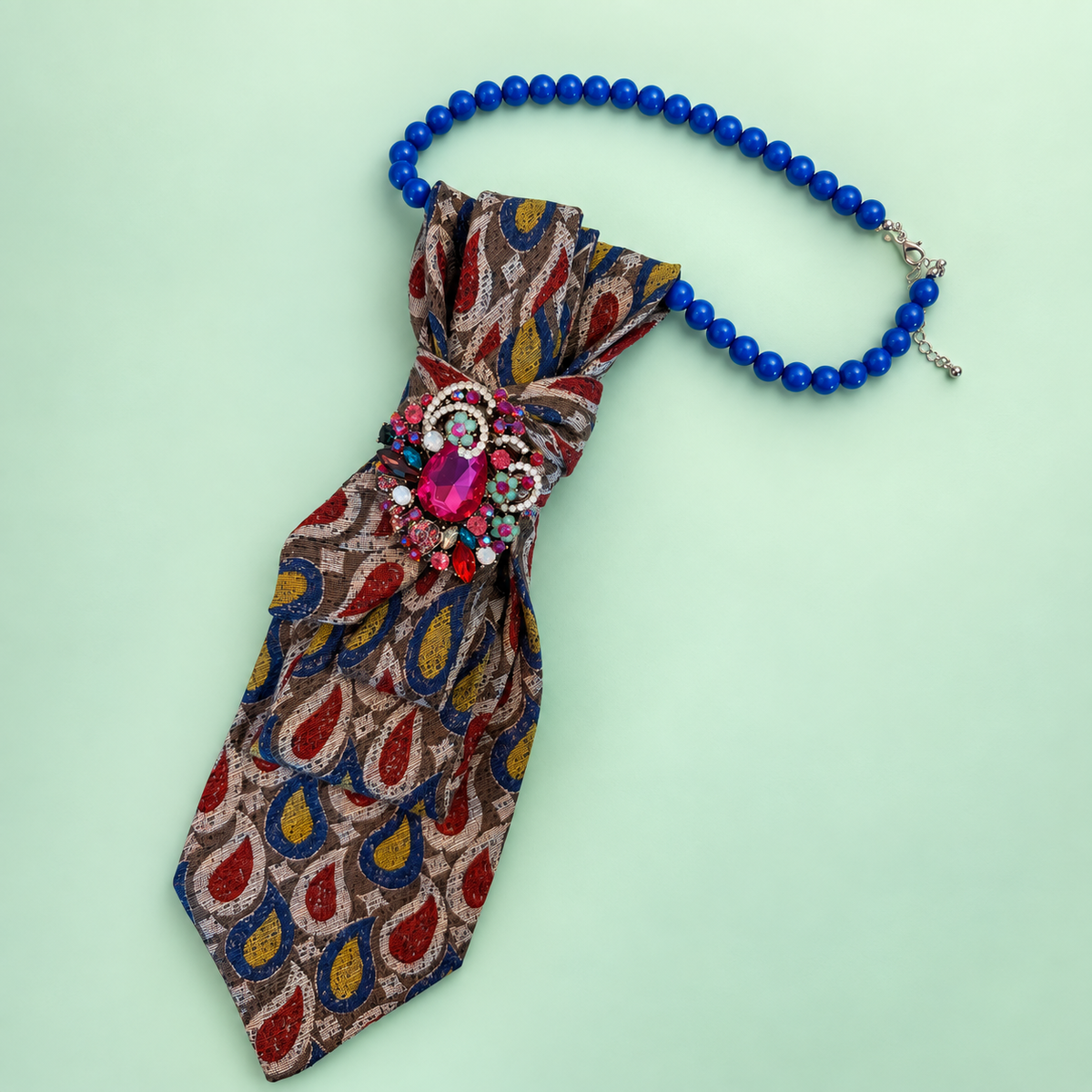 BURLESQUE Slips med broche