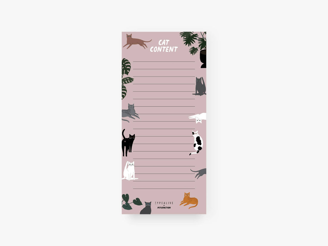 CAT CONTENT to do notesblok