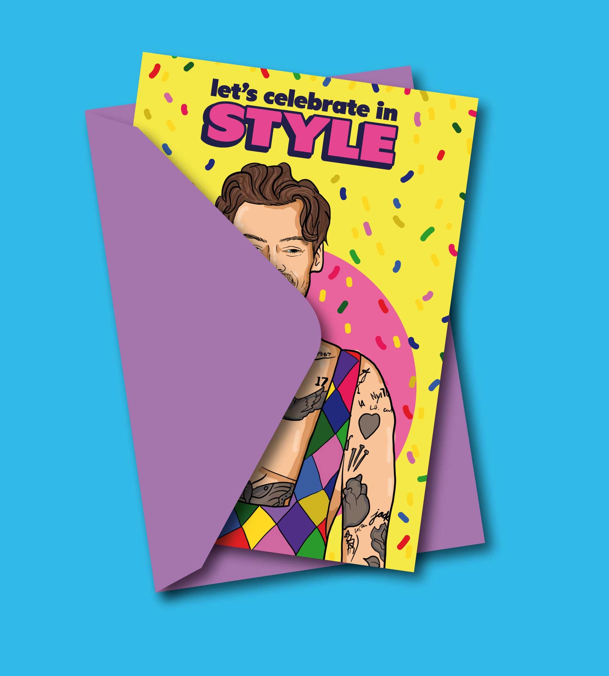CELEBRATE IN STYLE Harry Fødselsdagskort med konvolut