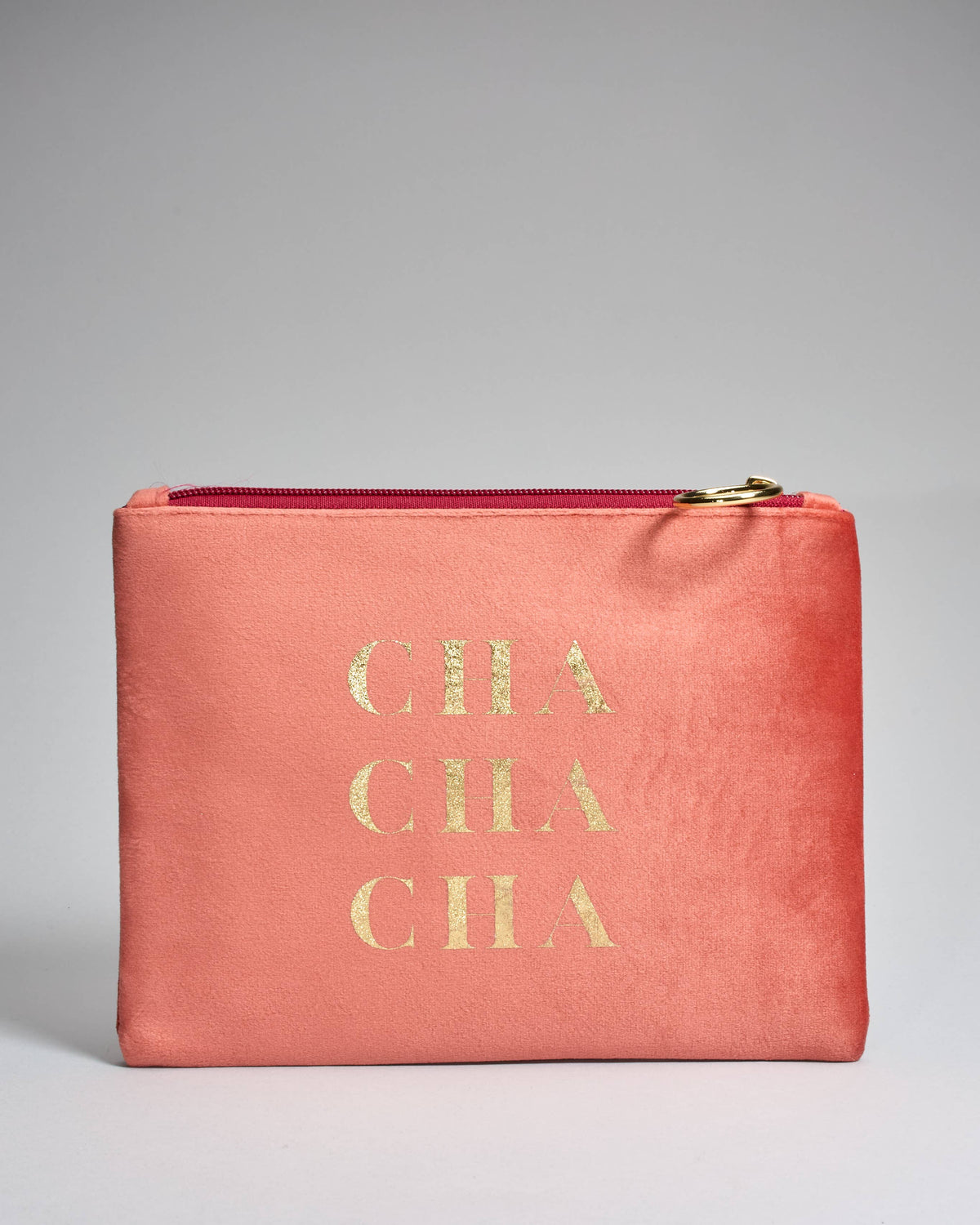 CHA CHA CHA Ferskenfarvet Velour Makeuptaske