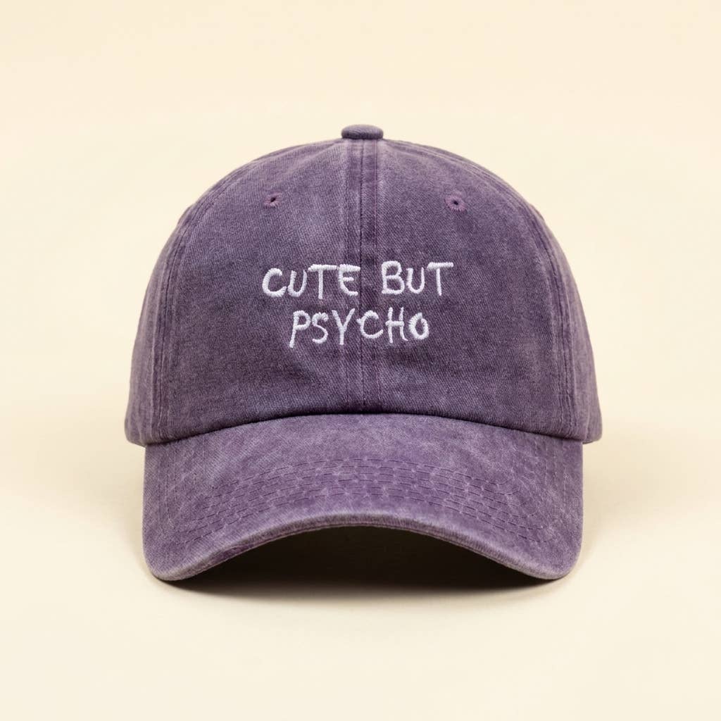 CUTE BUT PSYCHO Lilla Broderet Kasket
