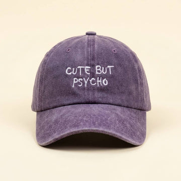 CUTE BUT PSYCHO Lilla Broderet Kasket