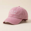 CUTE BUT PSYCHO Pink Broderet Kasket økologisk bomuld