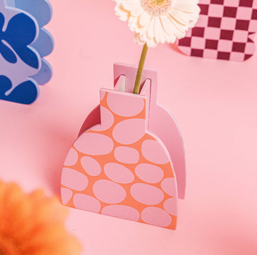 Dekorativ vase pink orange