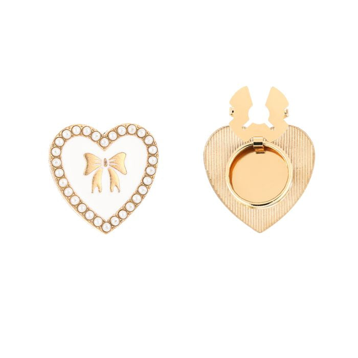 Elegant hjerteknap med perler til bryllup