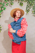 FIERCE VIBES Tiger Denim jakke - Str. M og L