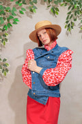 FIERCE VIBES Tiger Denimjakke - Str. M og L