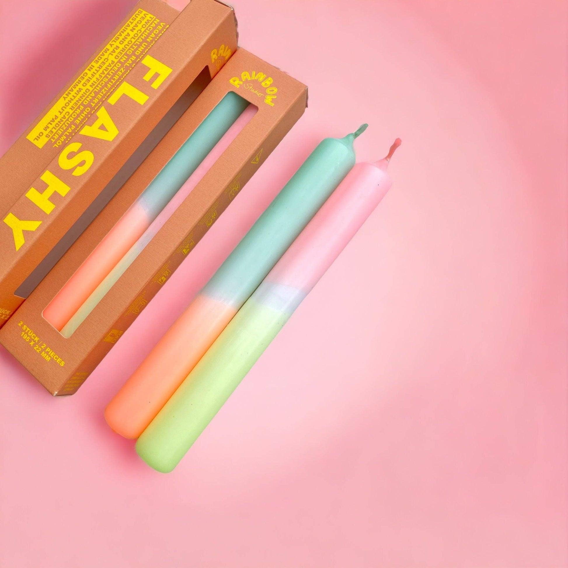 FLASHY pastelfarvede stearinlys