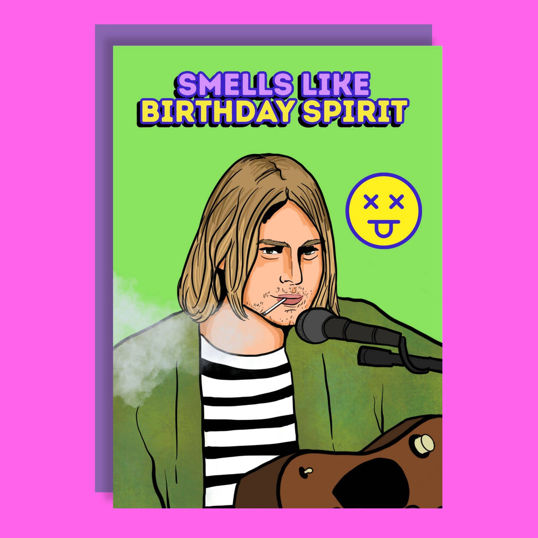 Fødselsdagskort inspireret af Kurt Cobain