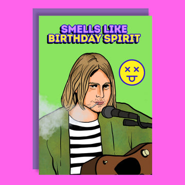 Fødselsdagskort inspireret af Kurt Cobain
