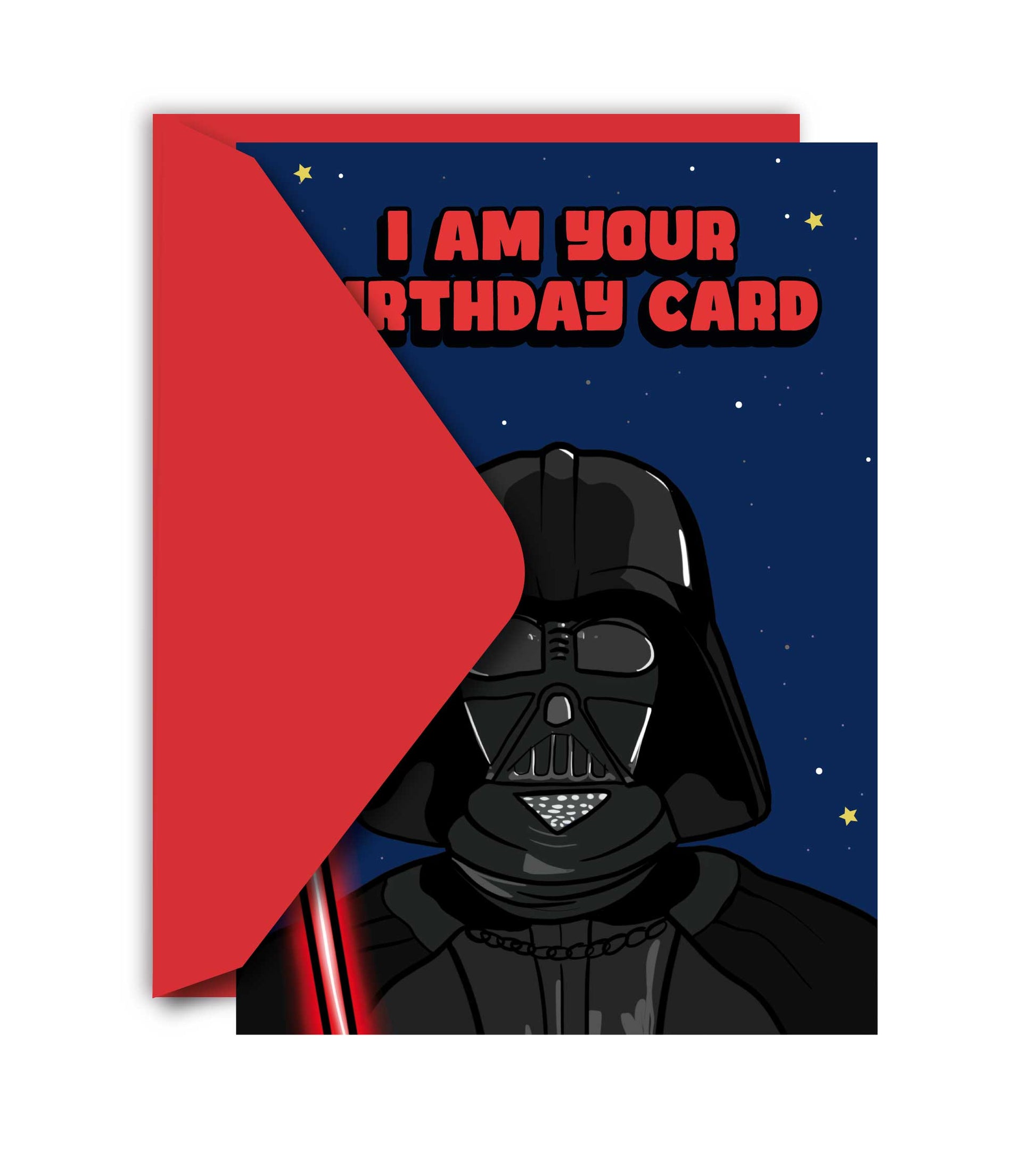 Fødselsdagskort med Darth Vader reference