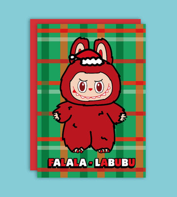Falala Labubu Julekort med konvolut