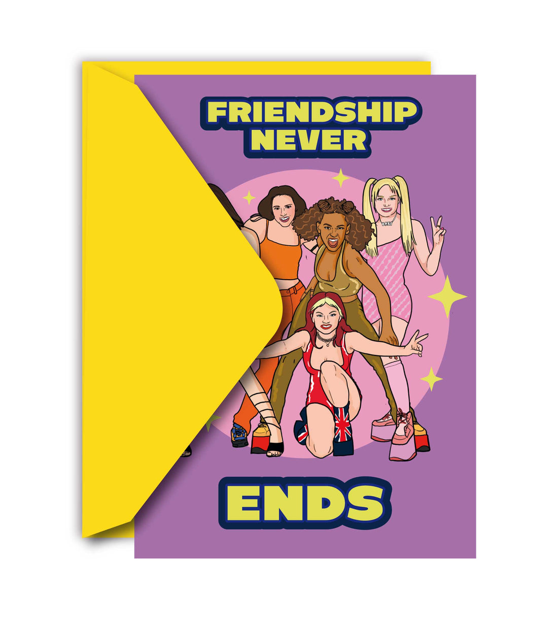 Spice Girls inspireret venskabskort