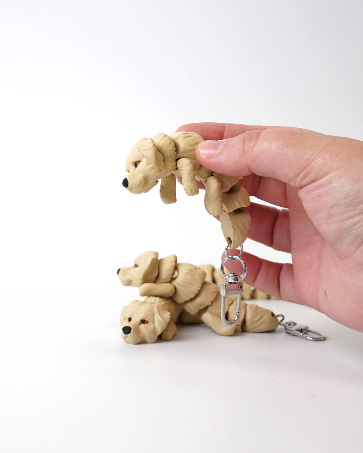 GOLDEN RETRIEVER Anti stress Nøglering 3d