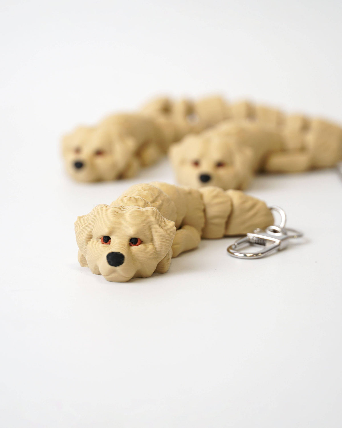 GOLDEN RETRIEVER Anti stress Nøglering 3d fidget