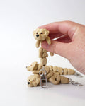 GOLDEN RETRIEVER Anti stress Nøglering fidget