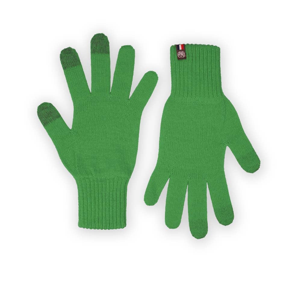 Grønne uldhandsker med touchscreen