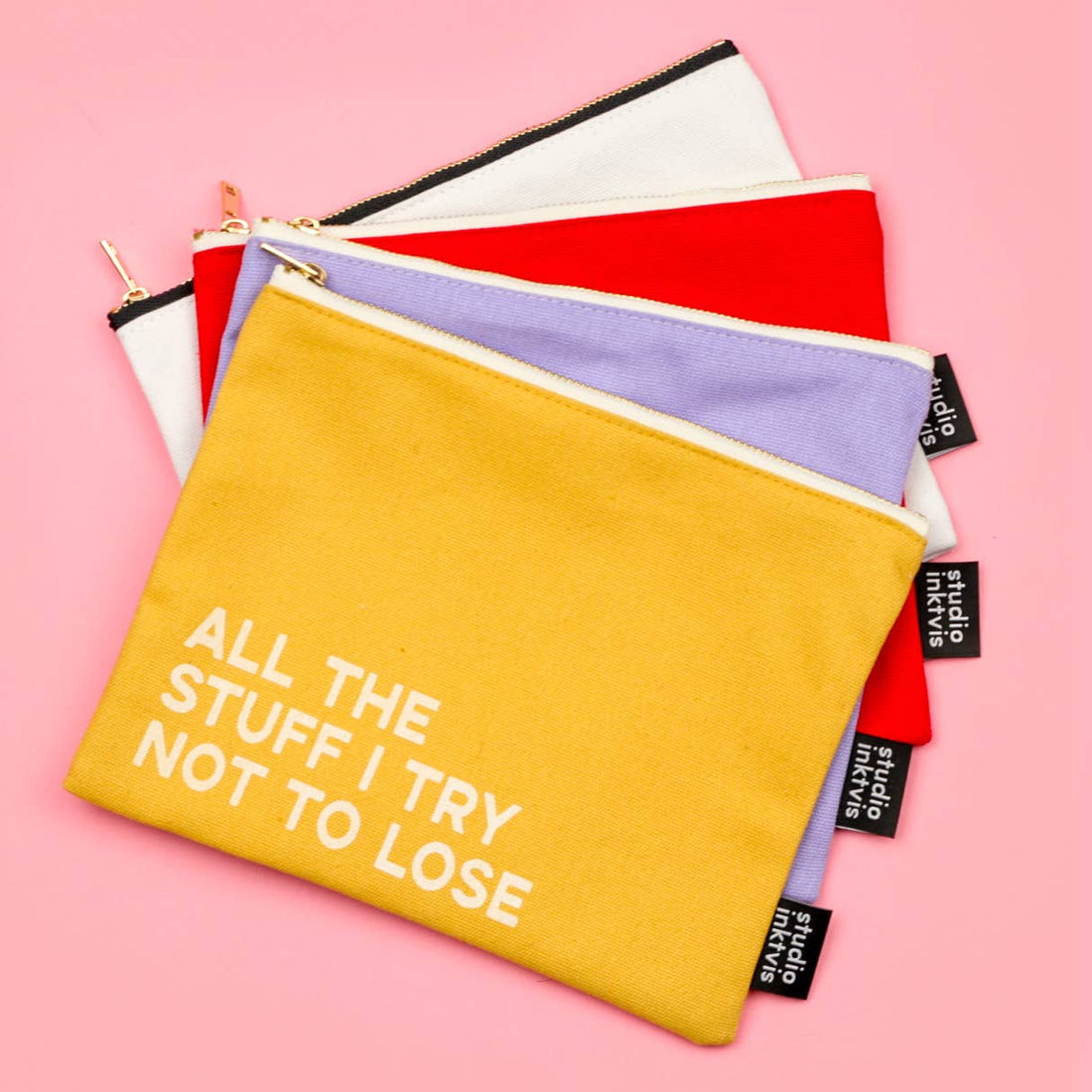 All the stuff I try not to lose makeup pung