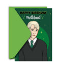 HAPPY BIRTHDAY MUDBLOOD Draco Malfoy Fødselsdagskort til Harry Potter fan