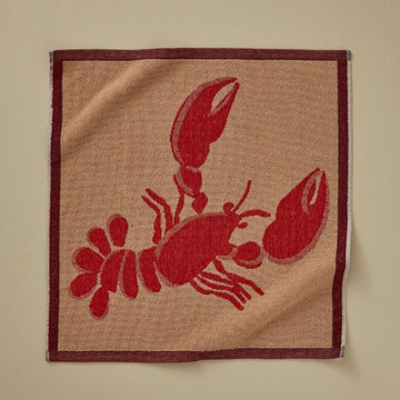 HUMMER Rødt Gæstehåndklæde 50x50 cm