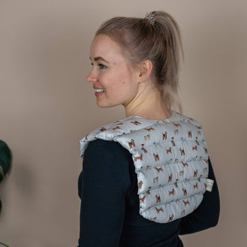 HUND varmepude til nakke og skuldre med hundeprint
