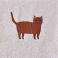 Håndklæde 50x100 cm med broderet kat