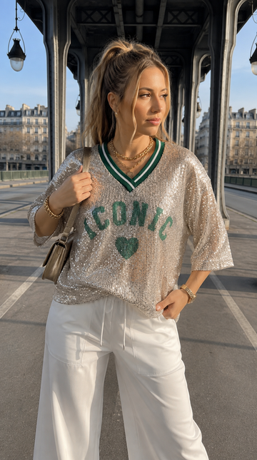 ICONIC SØLV Paliet Top