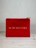 IN MY BEST ERA Makeuptaske i rød velour