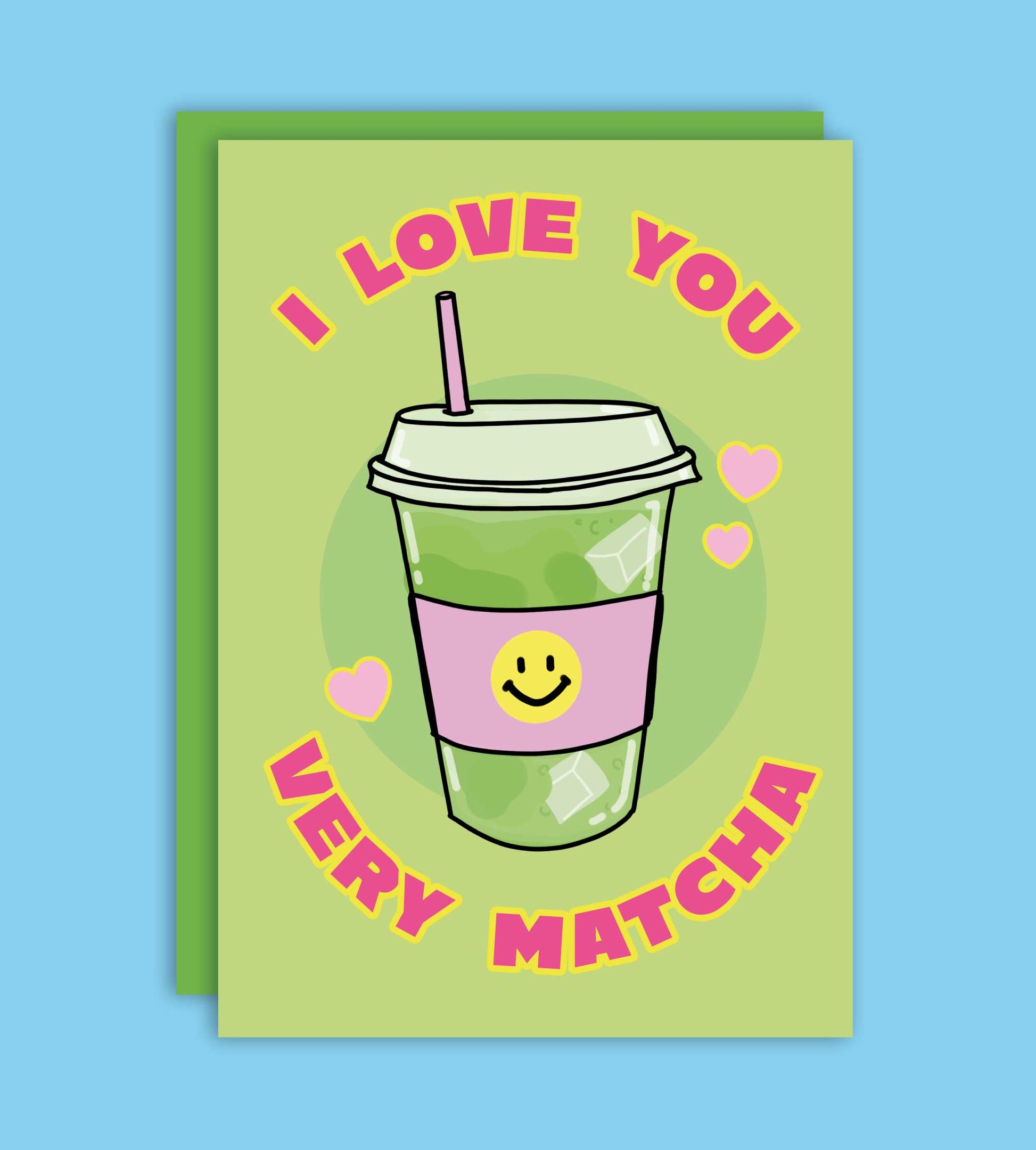 I Love You Very Matcha Postkort