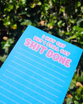 I MAY CRY BUT I STILL GET SHIT DONE Notesblok med linjer to do liste